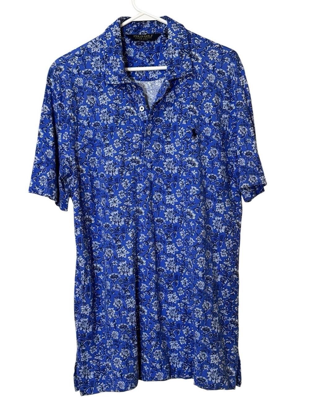 Polo Golf Ralph Lauren Pro Fit Men Sz Large Floral Polo Shirt Cotton Athleisure